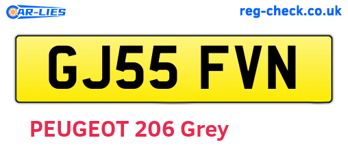 GJ55FVN are the vehicle registration plates.