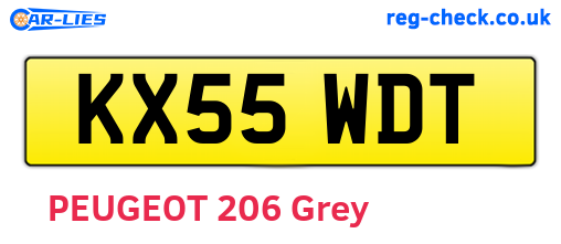 KX55WDT are the vehicle registration plates.
