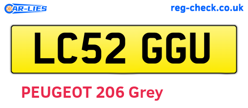 LC52GGU are the vehicle registration plates.
