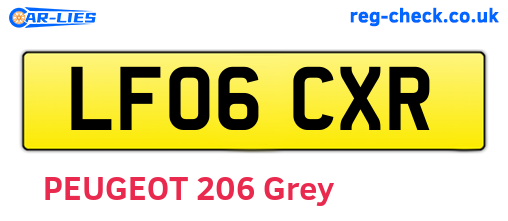 LF06CXR are the vehicle registration plates.