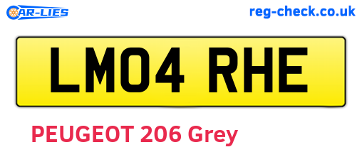 LM04RHE are the vehicle registration plates.