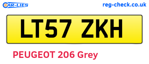 LT57ZKH are the vehicle registration plates.