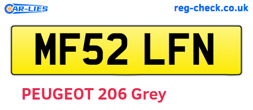 MF52LFN are the vehicle registration plates.