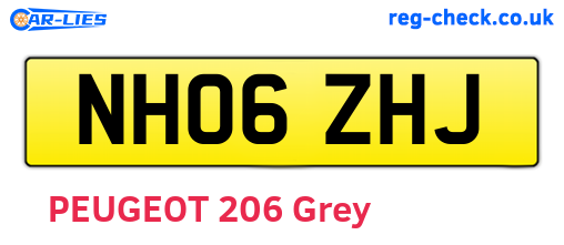 NH06ZHJ are the vehicle registration plates.