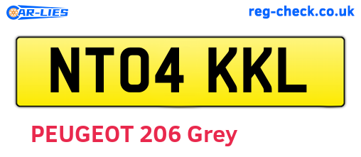 NT04KKL are the vehicle registration plates.