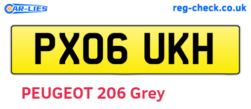 PX06UKH are the vehicle registration plates.