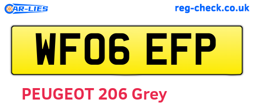 WF06EFP are the vehicle registration plates.