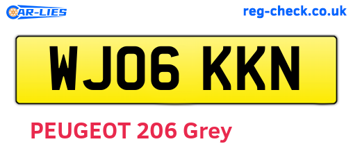 WJ06KKN are the vehicle registration plates.