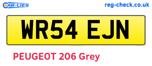 WR54EJN are the vehicle registration plates.
