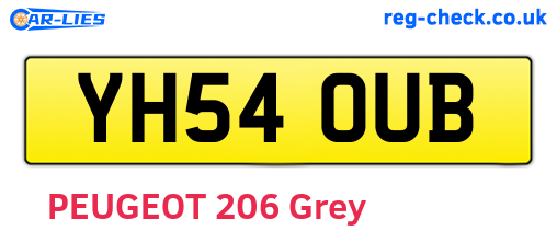 YH54OUB are the vehicle registration plates.