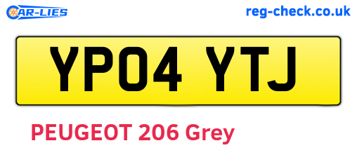 YP04YTJ are the vehicle registration plates.