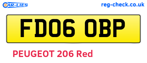 FD06OBP are the vehicle registration plates.