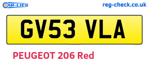 GV53VLA are the vehicle registration plates.