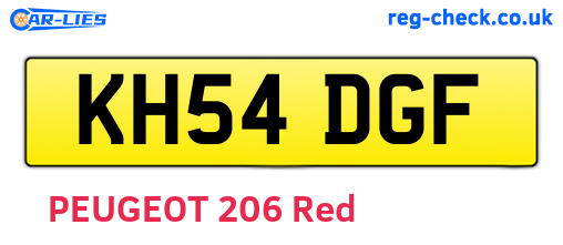 KH54DGF are the vehicle registration plates.