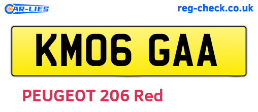 KM06GAA are the vehicle registration plates.