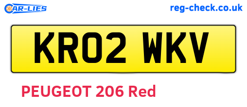 KR02WKV are the vehicle registration plates.