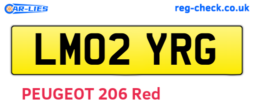 LM02YRG are the vehicle registration plates.