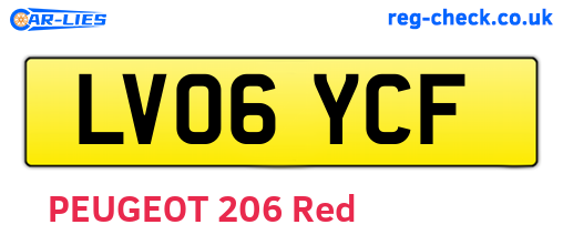 LV06YCF are the vehicle registration plates.
