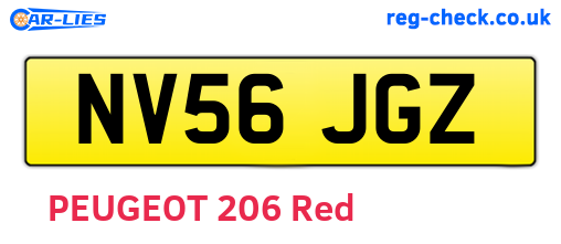 NV56JGZ are the vehicle registration plates.