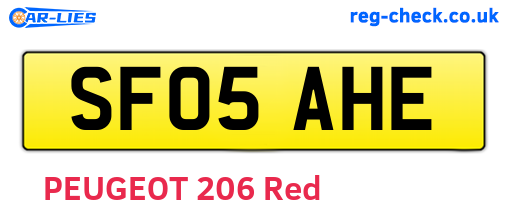 SF05AHE are the vehicle registration plates.