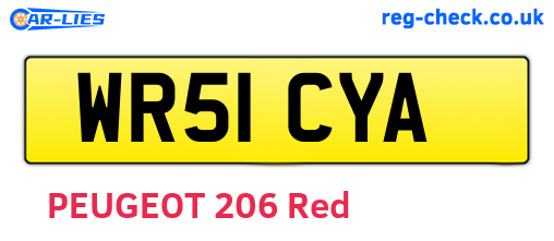 WR51CYA are the vehicle registration plates.
