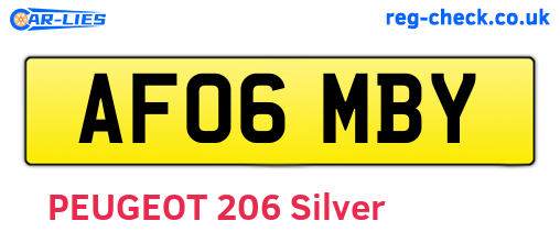 AF06MBY are the vehicle registration plates.