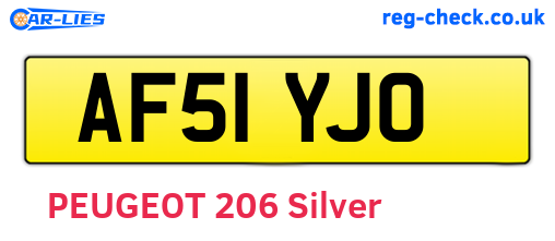 AF51YJO are the vehicle registration plates.