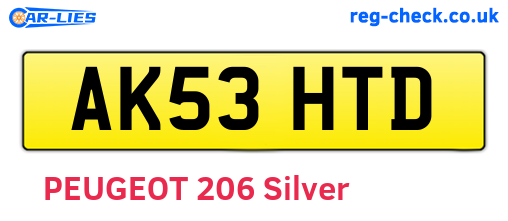 AK53HTD are the vehicle registration plates.