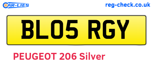 BL05RGY are the vehicle registration plates.