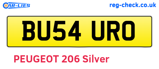 BU54URO are the vehicle registration plates.