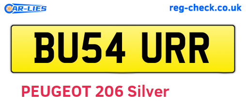 BU54URR are the vehicle registration plates.
