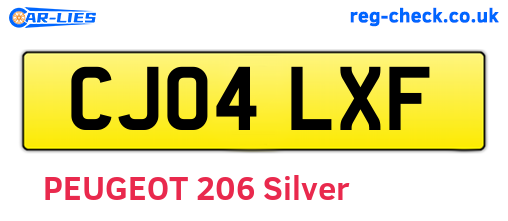 CJ04LXF are the vehicle registration plates.