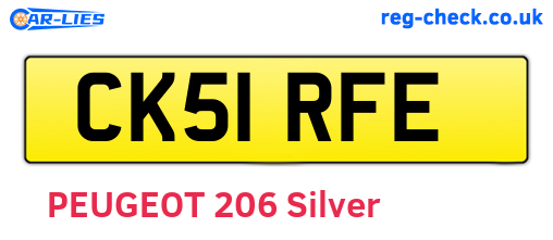 CK51RFE are the vehicle registration plates.