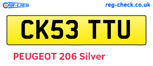 CK53TTU are the vehicle registration plates.