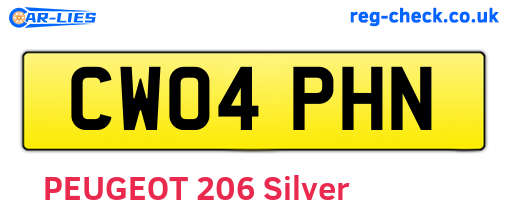 CW04PHN are the vehicle registration plates.