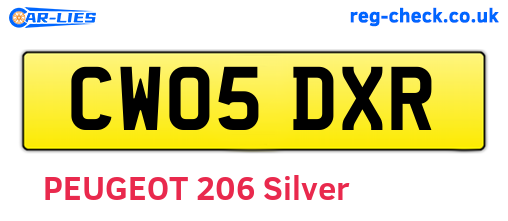 CW05DXR are the vehicle registration plates.