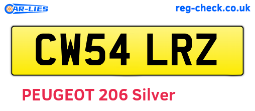 CW54LRZ are the vehicle registration plates.