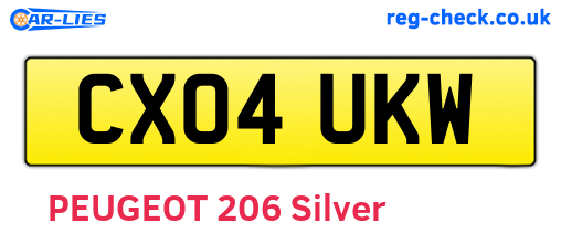 CX04UKW are the vehicle registration plates.