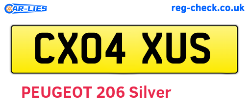 CX04XUS are the vehicle registration plates.
