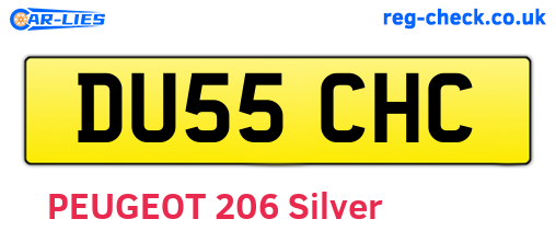 DU55CHC are the vehicle registration plates.