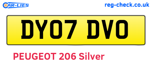DY07DVO are the vehicle registration plates.