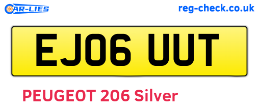 EJ06UUT are the vehicle registration plates.