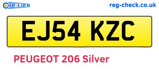 EJ54KZC are the vehicle registration plates.