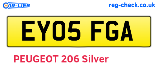 EY05FGA are the vehicle registration plates.
