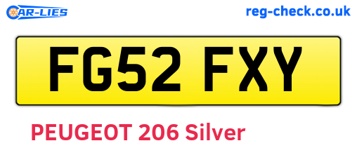 FG52FXY are the vehicle registration plates.