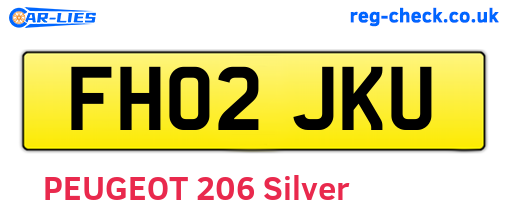 FH02JKU are the vehicle registration plates.