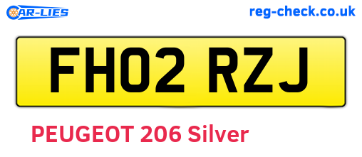 FH02RZJ are the vehicle registration plates.
