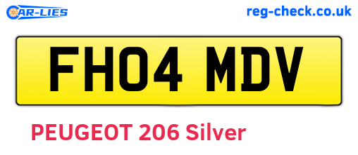 FH04MDV are the vehicle registration plates.