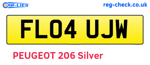 FL04UJW are the vehicle registration plates.