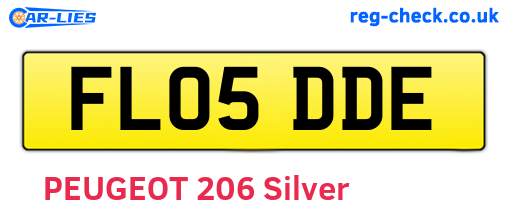 FL05DDE are the vehicle registration plates.